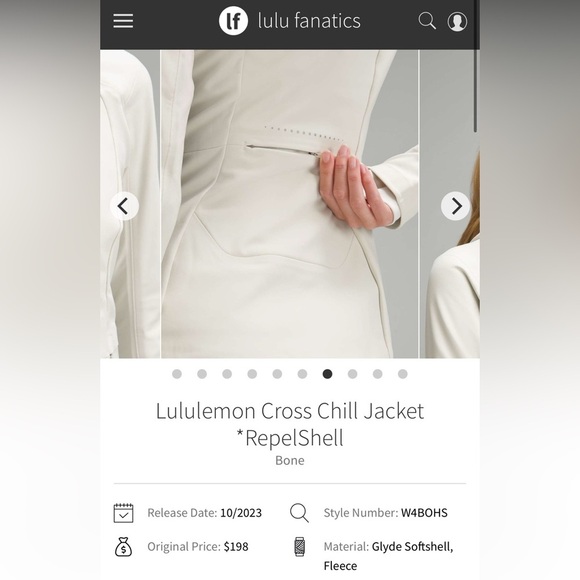 Lululemon Cross Chill Jacket Size 10 - Picture 6 of 14